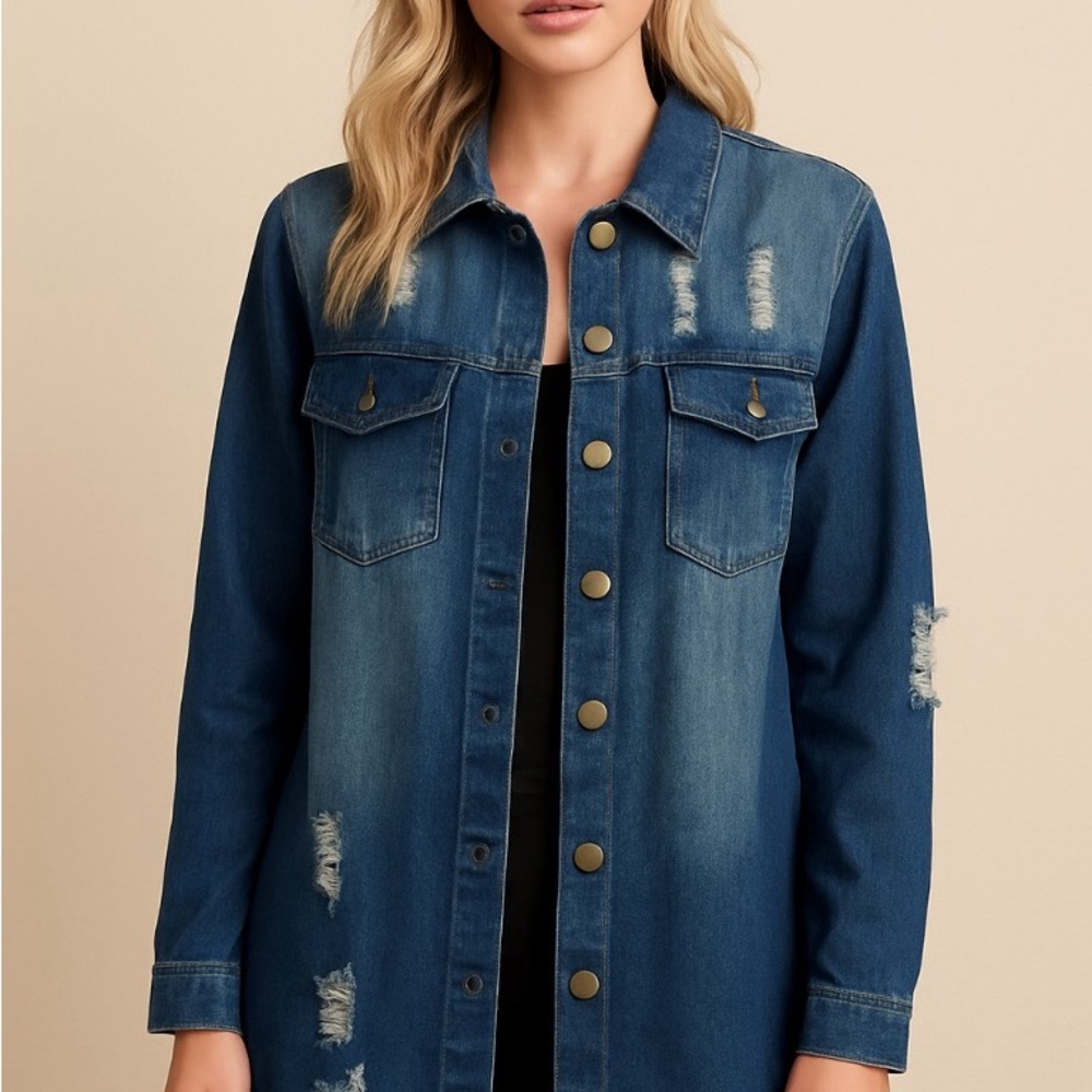SHEIN JEAN JACKET - Picture 2 of 6